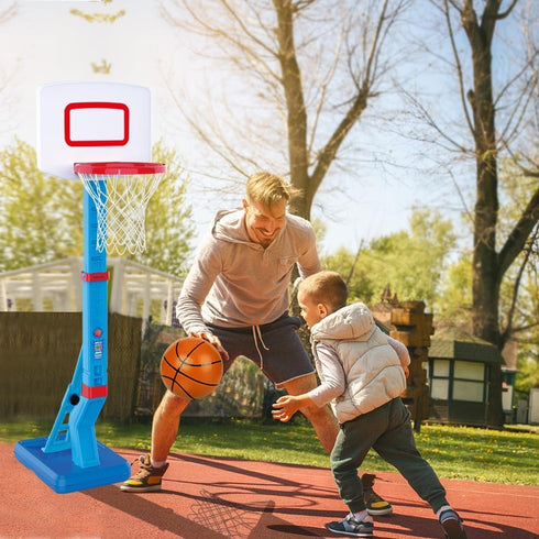 Toddler Basketball Hoop, Height Adjustable Indoor Outdoor Play Goal for Kids Age 3-8, Portable Poolside Basketball