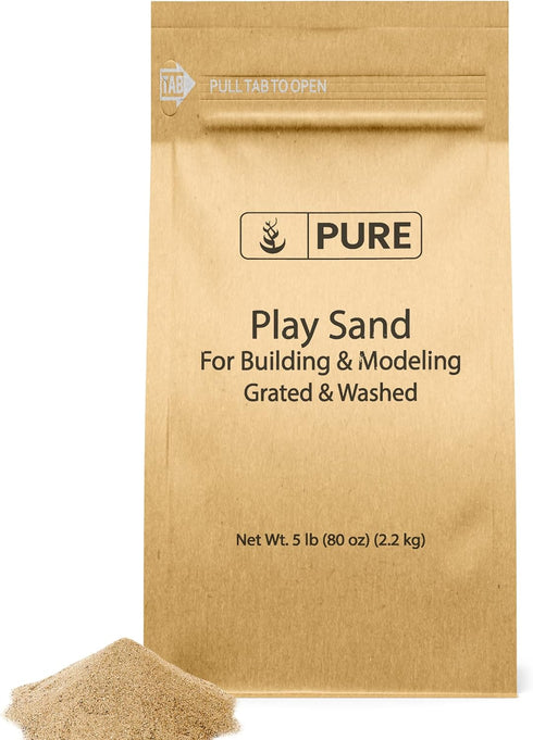 PURE ORIGINAL INGREDIENTS Play Sand, 5 lb Grated & Washed for Building & Molding