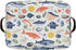 CWUPZAY 1 Pack Salmon Tuna Sardine Storage Basket Canvas Fabric Collapsible Storage Bins Box Organizer Waterproof