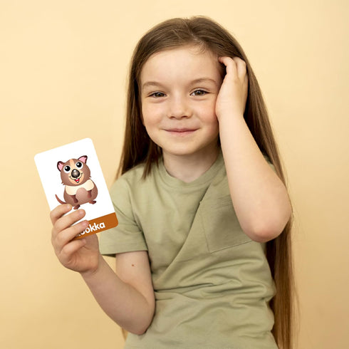 Quokka ABC Learning Flash Cards for Toddlers 2-4 Years Old - 60 Flashcards Educational Game