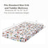 100% 28in 52in, Baby Boy Fitted Crib Sheet Choo Choo Train, Soft Breathable Microfiber Baby Sheet, Fits Standard Size
