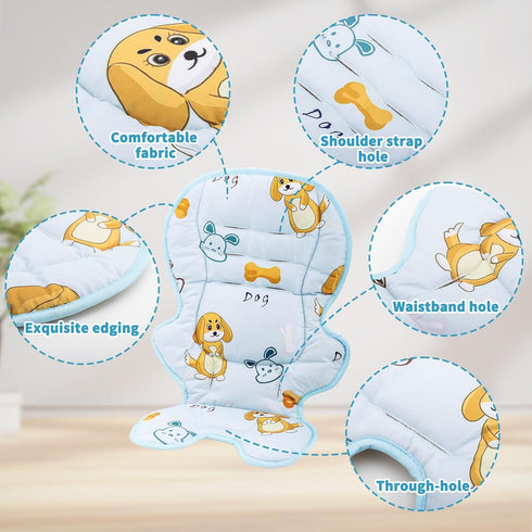 Runhike High Chair Cover Replacement Compatible with Ingenuity Soft Cushion with Anti-Slip Pad and Protecting Water