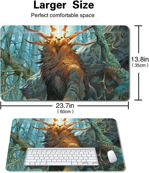 Board Game TCG Playmat Table Mats Size 60X35 cm Mousepad for MTG CCG RPG Trading Card Game (AYULA, Queen Among Bears)