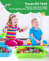 2 15in 3 4 5 6 Sensory Bin Sand Tray with Lid for Toddlers Pcs Portable Sandbox Toy Large Plastic Tray for Kids Fill