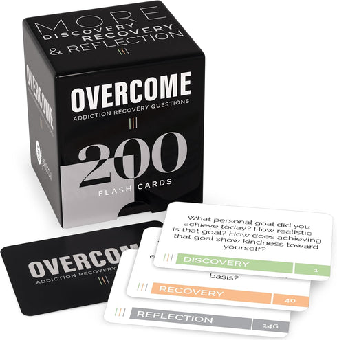 200 Briston Overcome Addiction Recovery Flash Cards Therapy Question Cards for Group Counseling, Sobriety, and Mental