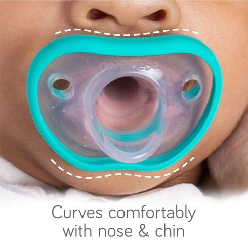 0-3 100% 4pk,Pink/Grey Nanobebe Baby Pacifiers Month - Orthodontic, Curves Comfortably with Face Contour, Award Winning