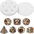 Large Dice Resin Molds DND Silicone Molds - Set of 7 Epoxy Resin Molds for DIY Dice Making in Tabletop Role Playing