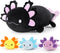 MaoGoLan 4Pcs Giant Axolotl Plush Set, 23.5" Ultra Soft Stuffed Animals with 3 Babies, Gift for Kids & Teens