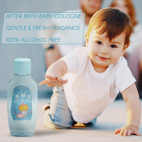 Para Mi Bebe 25 Oz 750 ml. Pack 4 PMB Baby Cologne. Original Scent. Alcohol Free. Gentle and Fresh Fragance for Your