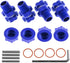 RC Wheel Hex Hubs Adapter 14mm to 17mm Widen 10mm Extended Wheel Hub Drive with Anti-dust Cap Nuts for Arrma 1/10