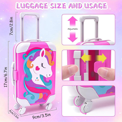 18 Inch Set Set HAPGFS American Doll Accessories Travel Including Suitcase Luggage and Dress, Camera Computer Phone