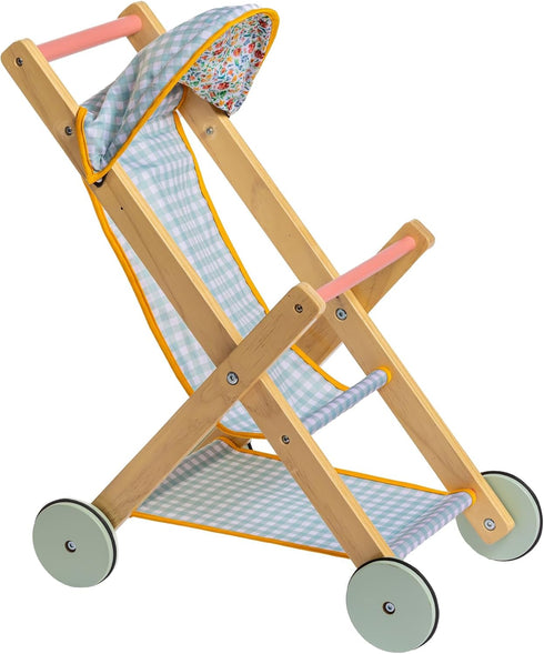 JC Toys Parfait Collection | Deluxe Wooden Doll Toy Stroller | for