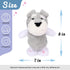 Hopearl Talking Schnauzer Plush Toy, Singing Dog that Repeats What You Say, 8'' Gift for Toddlers
