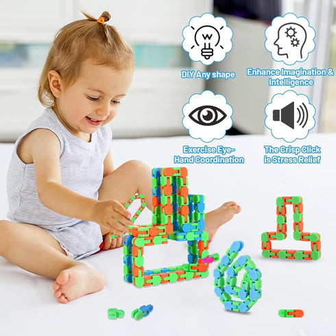 24 Pack Woosir Wacky Tracks Fidget Sensory Toys Valentines Day Gifts Classroom Gifts School Prizes for Students Party