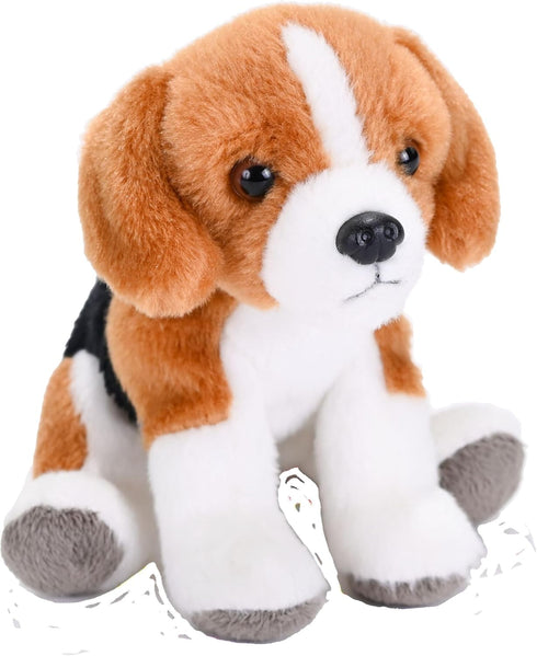 Wild Republic Pocketkins Eco Beagle, Stuffed Animal, 5 Inches, Plush Toy, Made from Recycled Materials, Eco Friendly