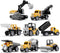Alloy Mini Construction Vehicles, 8Pcs Die-cast Set, Excavators, Mixer Truck, Bulldozers, Pull Back Toys for Kids