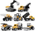 Alloy Mini Construction Vehicles, 8Pcs Die-cast Set, Excavators, Mixer Truck, Bulldozers, Pull Back Toys for Kids
