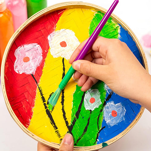 Yarlung Set of 20 Spill-Proof Paint Cups, Kids Painting Tools with Brushes and Lids for Watercolor, Acrylic Crafts
