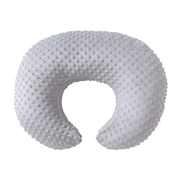 Nursing Pillow Cover Breastfeeding Pillow Cases Plush Dot Slipcover (Gray)