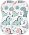 FLildon Muslin Burp Cloth for Baby 2PCS Cute Little Dinosaurs Super Absorbent Burping