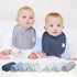 Muslin Baby Drooling Bibs 8 Pack, 100% Cotton Adjustable Bandana Bibs Gift for Teething Baby Girls Boys