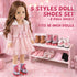 QSKJJI 18 inch 5 Shoes+2 18 Doll Accessories, Pairs of Doll Socks Doll Shoes Includes Snow Boots/Roller