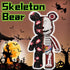 Set(16.9inches) Before Christmas Teddy Skeleton Bear Micro Building Blocks Christmas Ornaments Bear Building Blocks