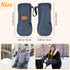Zooawa Stroller Gloves, Universal Stroller Hand Muff with Warm Polar Fleece, Baby Stroller Gloves with Hook and Loop