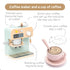 Set 3 4 5 6 UMU Wooden Toy Coffee Maker for Kids Pretend Play Kitchen Accessory for Toddlers Role Play Espresso Machine