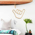 Shaka Wooden Wall Sign Hang Loose Sign Hawaii Aloha Surfer Hand Sign Surf Wall Decor for Home Living Room Kitchen