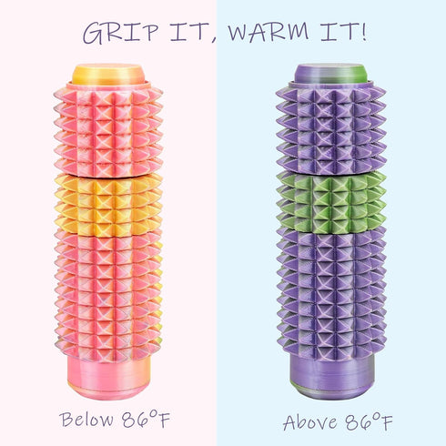 Fepucoy 2Pc 5-in-1 Little Ouchies Pain Fidget for Adults, Spiky Sensory Tool with Smooth Spinner, Reinforced Slider