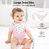 10 Pack 100% 6-Layer Yoofoss Muslin Baby Bibs Organic Cotton Soft Absorbent Drool Bandana Baby Bibs for Drooling