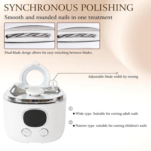generic 5 1 Trimmer in Automatic Electric Nail Clipper for Seniors Upgraded Adjustable Blade Opening Electric Nail
