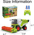 RC Farm Tractor Toy for Kids, 2.4G Remote Control Combine Harvester Truck with Sounds, Lights, 1:24 High Simulation
