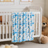 Yagle Mate Decor,30x40in Blue Bow Baby Blankets for Boys-Soft Cute Fleece Baby Blanket-Fluffy Infant Newborn Toddler