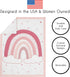 3-Piece Set Sweet Jojo Designs Baby Crib Bedding (Boho Rainbow and Hearts) for Girls, Infants/Nursery incl. Blanket