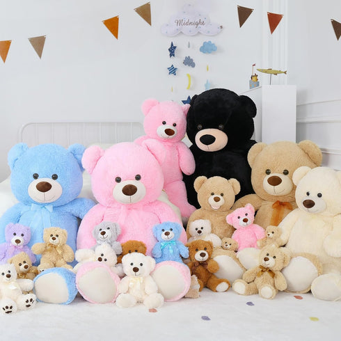 MorisMos 4 Feet Giant Pink Teddy Bear Stuffed Animal, 51.2in Large Plush for Baby Shower, Valentine's Day, Christmas,