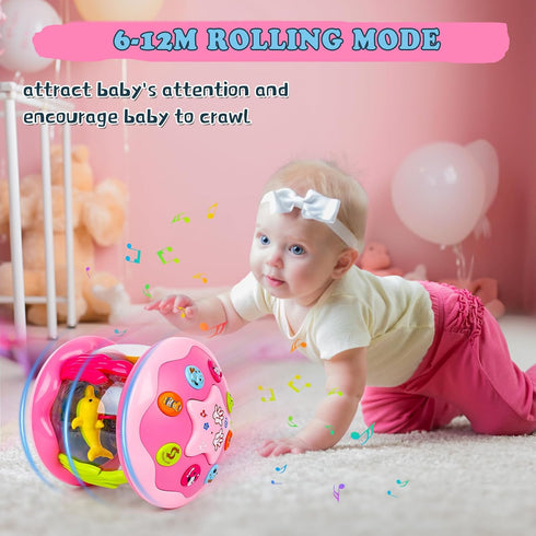6-12 12-18 Tummy 1 2 M SANMERSEN Baby Girl Toys Months - Babies Ocean Rotating Projector Light Up Musical Toys