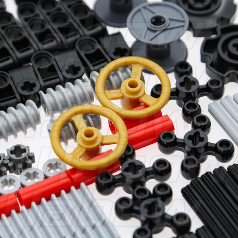 270pcs Technic-Parts Gears-Axle-Pin-Connector - Compatible with Lego-Technic, Wheels Link Chain Gear Rack Steering