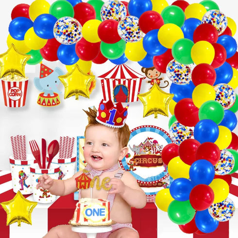 Red Blue Yellow Green Balloon Garland Kit, 121PCS Balloons for Toy Video Game Transportation Birthday Decorations