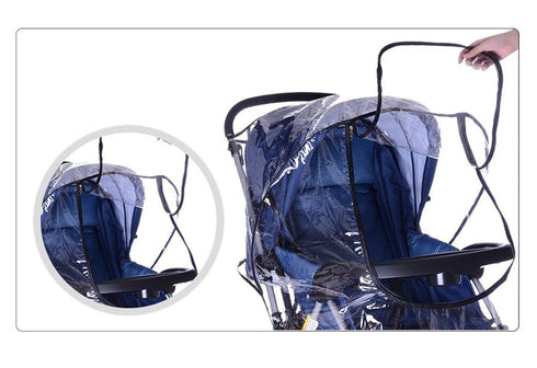 Breathable Stroller Rain Cover, Universal Weather Shield, Reusable Buggy Raincoat, Easy Installation for Pushchairs
