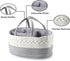 PandaEar Baby Diaper Caddy Organizer for Boys Girls, Portable Baby Diaper Basket, Travel Cotton Rope Diaper Caddy Change Organizer for Baby Shower Gifts Newborn Infants by PandaEar