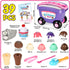 Counter Set 3 4 5 6 Torlam Ice Cream Cart for Kids Toys, Pretend Play Food Toys Ice Cream Shop Play Scoop and Cone