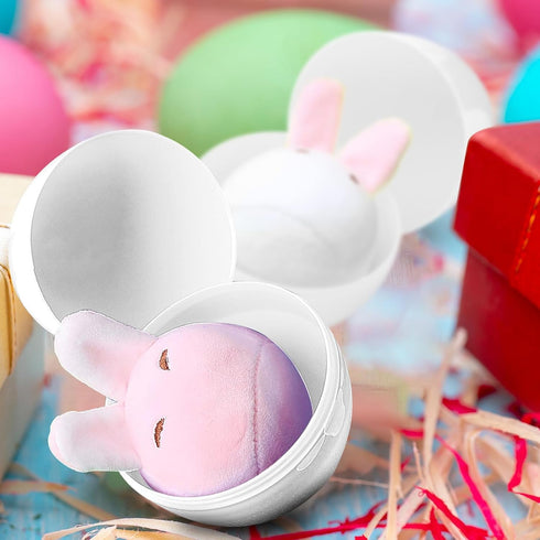 HSLCGF 24 Pack 3.5 Inch Plastic Easter Eggs Large Empty Eggs Bulk Fillable for Easter Theme Party Favor Basket Stuffers