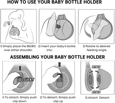 TreaHome Baby Bottle Holder Hands Free, Hands Free Bottle Holder for Dad Anti-Shedding and Anti-Slip Suitable for Most