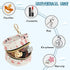 PYBUG Bunny Round Pacifier Storage Case, Polyester & TPU Lined with Hook Buckle, Pacifier Container Box for Baby
