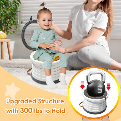 30 Portable Potty Chair for Toddlers with Splash-Proof Design, Foldable Travel Potty with Bag & Refills - Kids Toilet