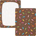 CZXW 52" 28" Colorful Sprinkles Chocolate Crib Sheets Fitted x Natural Cotton Soft & Breathable for Baby Crib Mattress