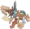FOSA Miniature Ancient Buildings Toys, 17PCS Mini Around The World City Miniatures for Diorama Projects