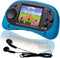 EASEGMER 16 Bit Kids Handheld Game Player - 220 HD Video Games, 2.5 Inch Portable with Headphones (Blue)